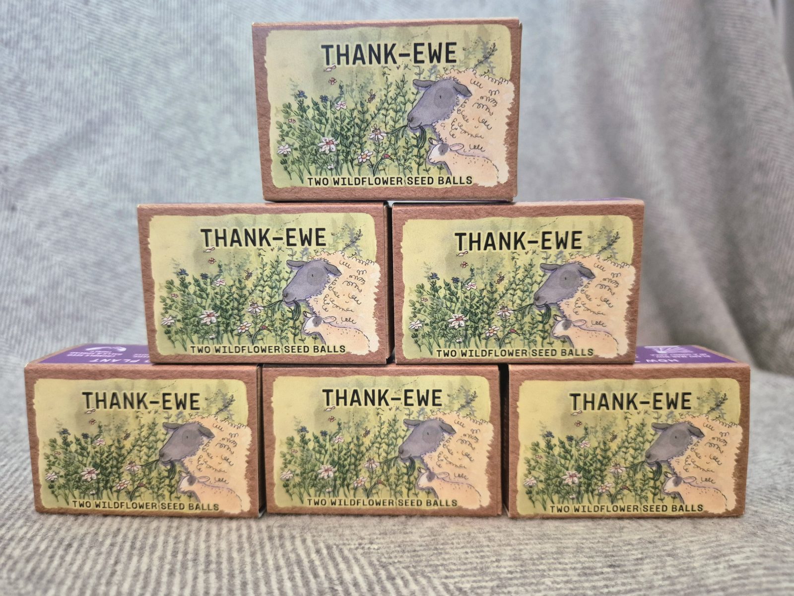 "Thank-Ewe" sustainable wildflower seed ball favours - Image 2