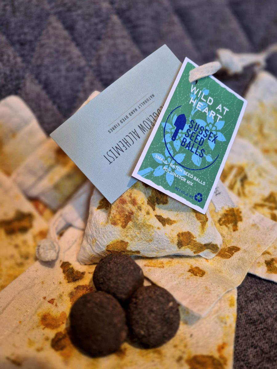 Limited Edition Sussex Seed Balls x The Hedgerow Alchemist cotton bag of 6 "Wild At Heart" wildflower seed balls (for all soils) - Image 3