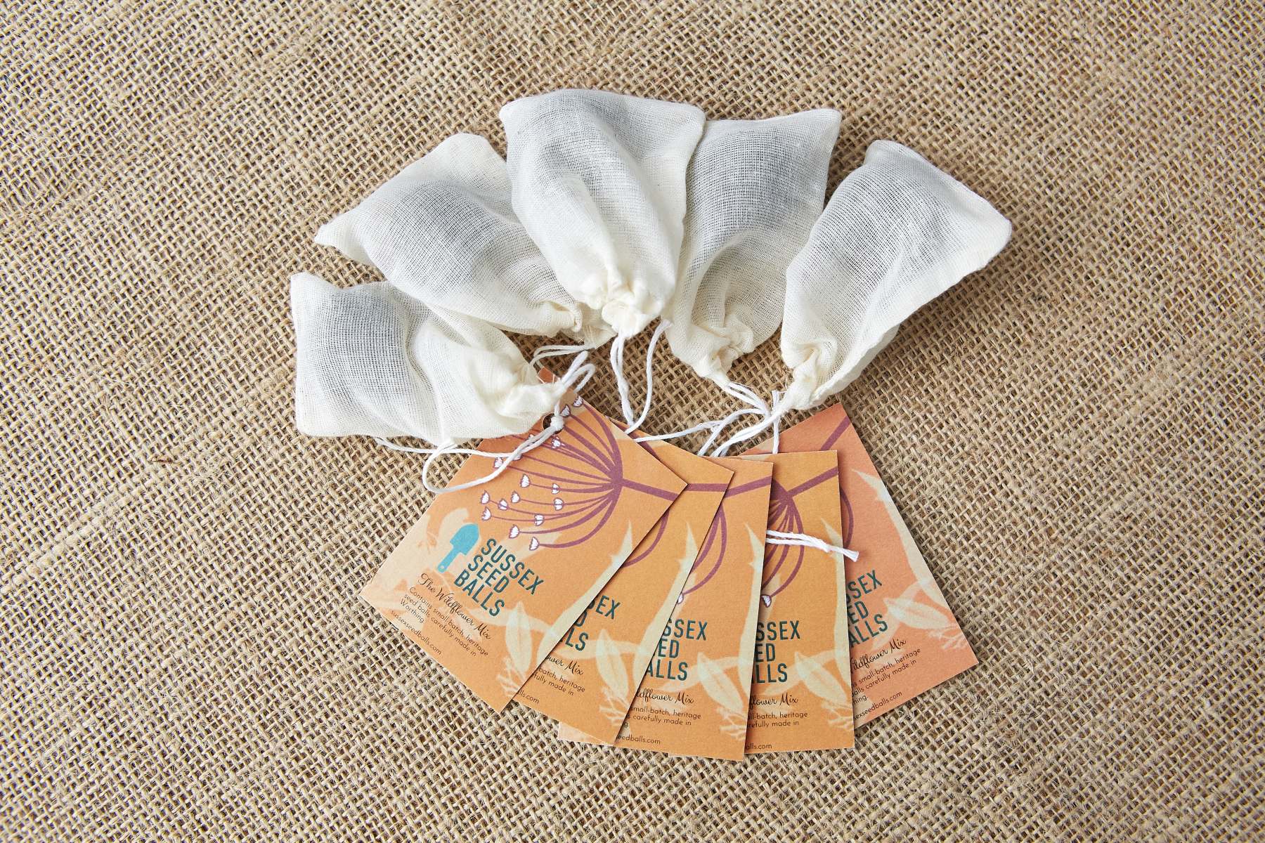 Individual Wildflower Seed Ball in Sustainable Cotton Bag - Image 4