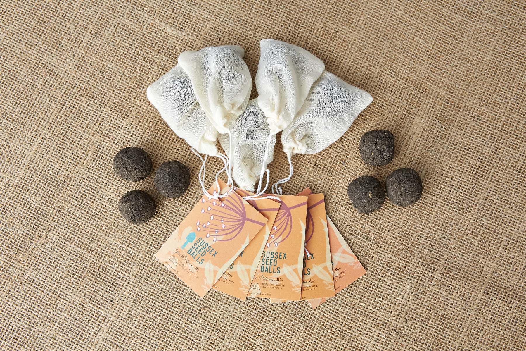 Individual Wildflower Seed Ball in Sustainable Cotton Bag - Image 3
