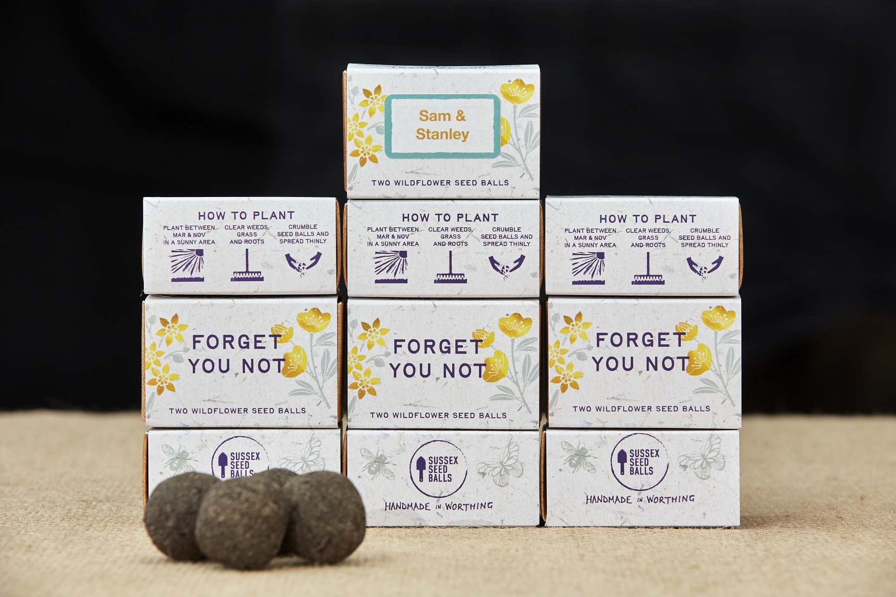 "Forget You Not" sustainable wildflower seed ball memorial favours - Image 5