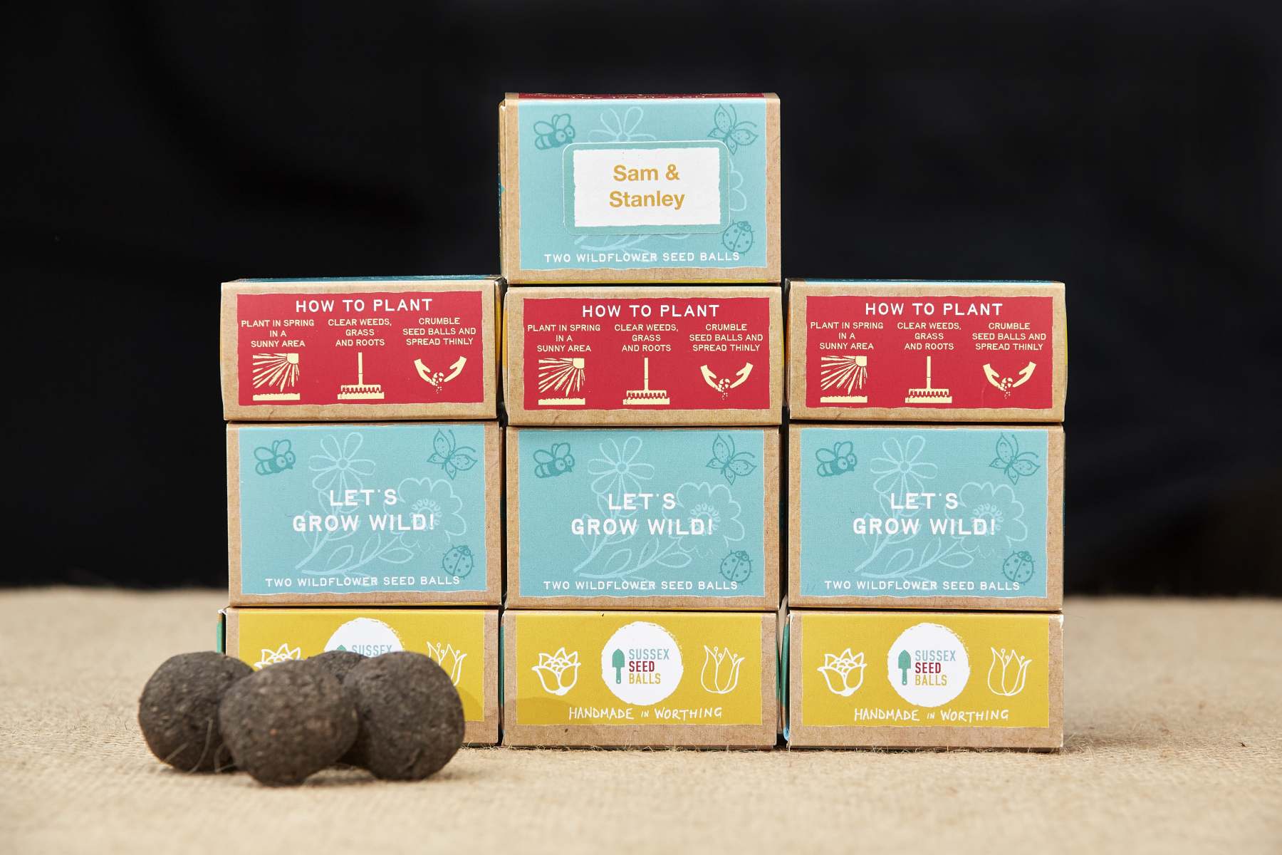"Let's Grow Wild" wildflower seed ball sustainable party favours - Image 3