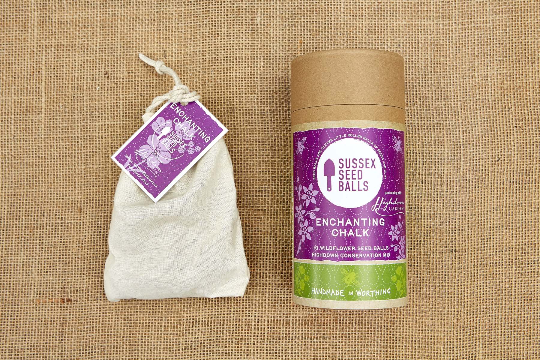 "Enchanting Chalk" wildflower seed ball tube (for chalk soils) - Image 4