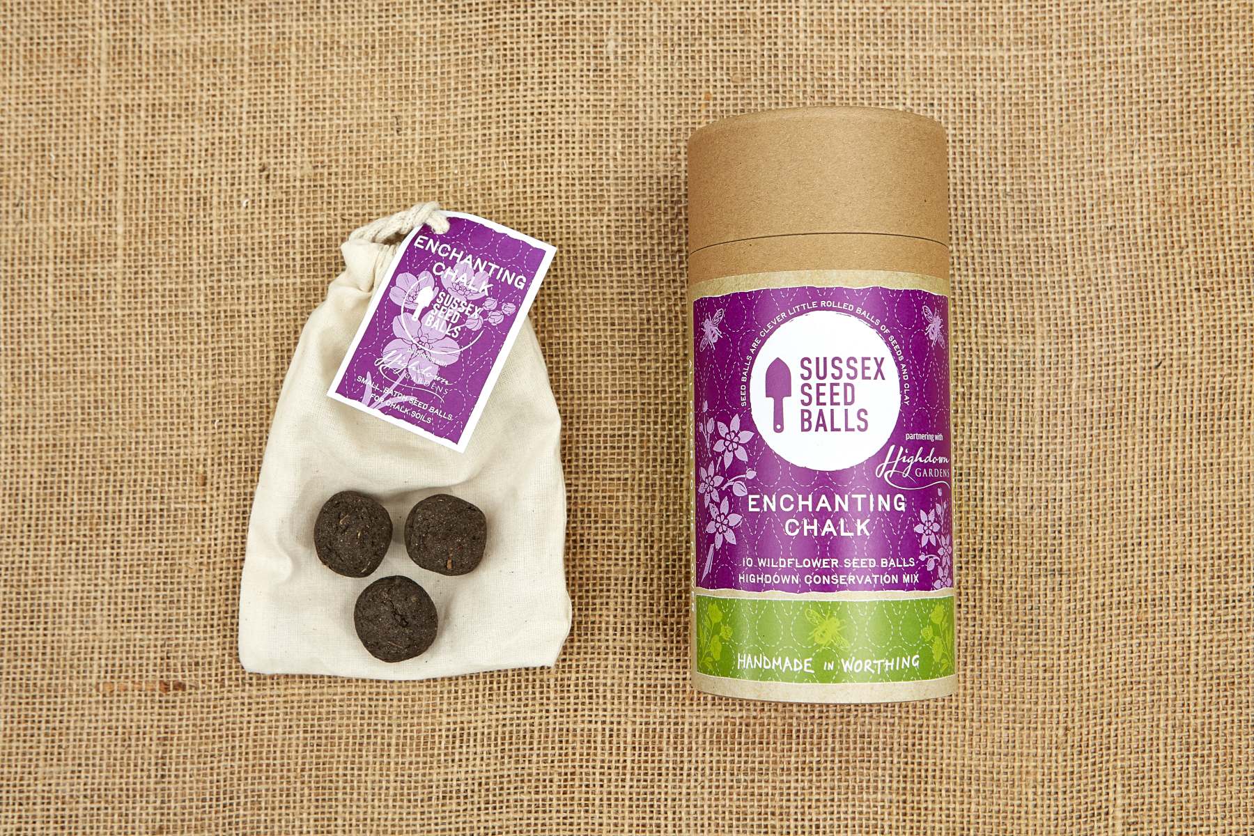 "Enchanting Chalk" wildflower seed ball tube (for chalk soils) - Image 2